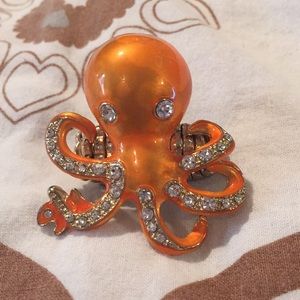 Orange Octopus Ring